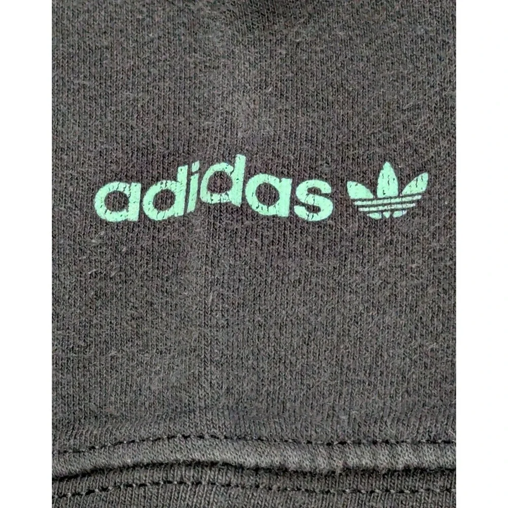 Adidas Originals Men's Small Black Peace Sign Graphic Hoodie Sweatshirt 02/22